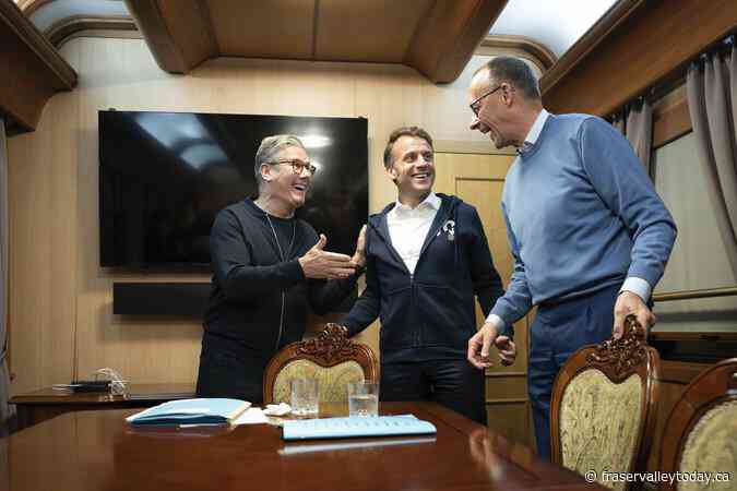European leaders arrive in Kyiv amid push for 30-day cease-fire