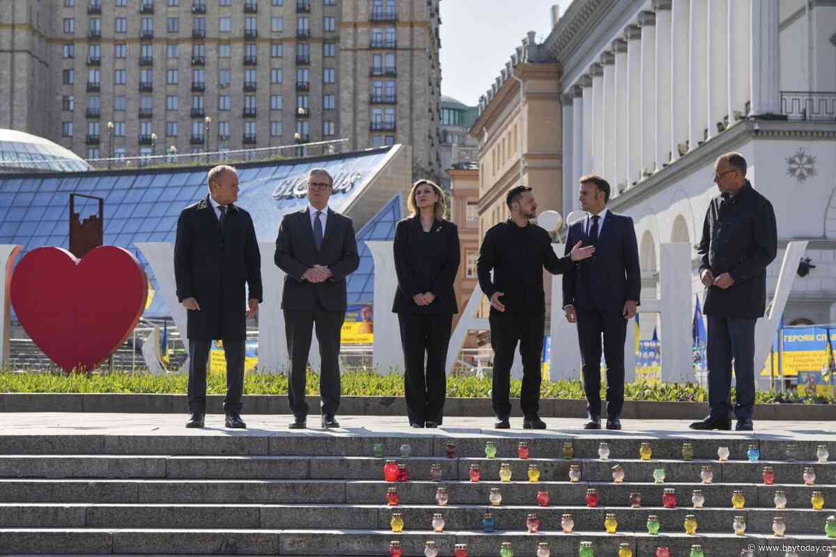 European leaders arrive in Kyiv amid push for 30-day ceasefire