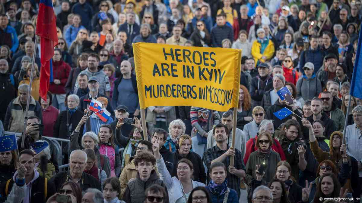 Protest gegen Moskau-Reise von slowakischem Regierungschef Fico