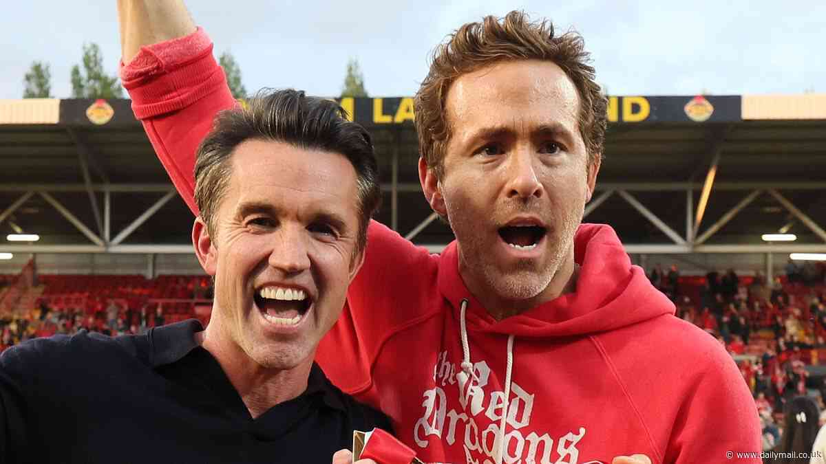Wrexham stars 'trapped in a lift for one hour during £500k Las Vegas celebrations' as Ryan Reynolds and Rob McElhenney bankroll the Championship promotion party