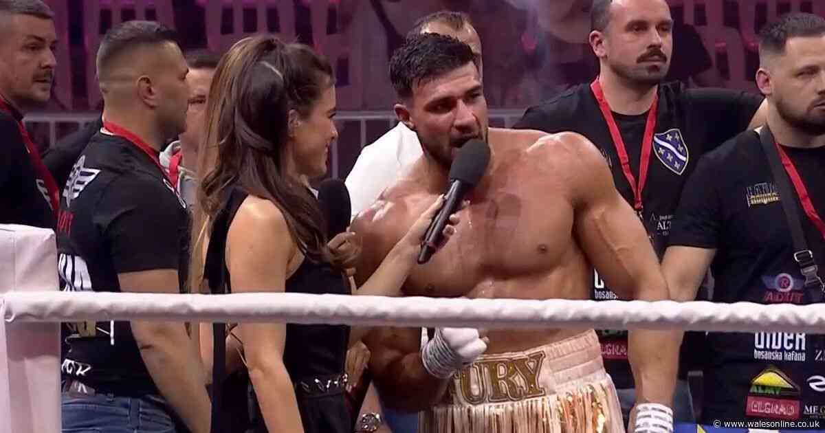 Tommy Fury makes feeling clear on Molly-Mae and Jake Paul in TV speech after fight