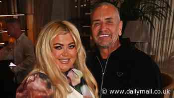 Gemma Collins looks glamorous as she steps out for DJ Fat Tony's star-studded stag do alongside Claire Sweeney and Jade Jagger