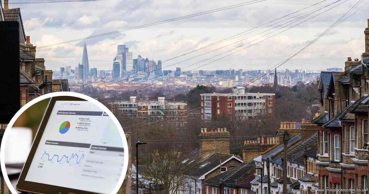 Which east London boroughs had the largest annual house price change?