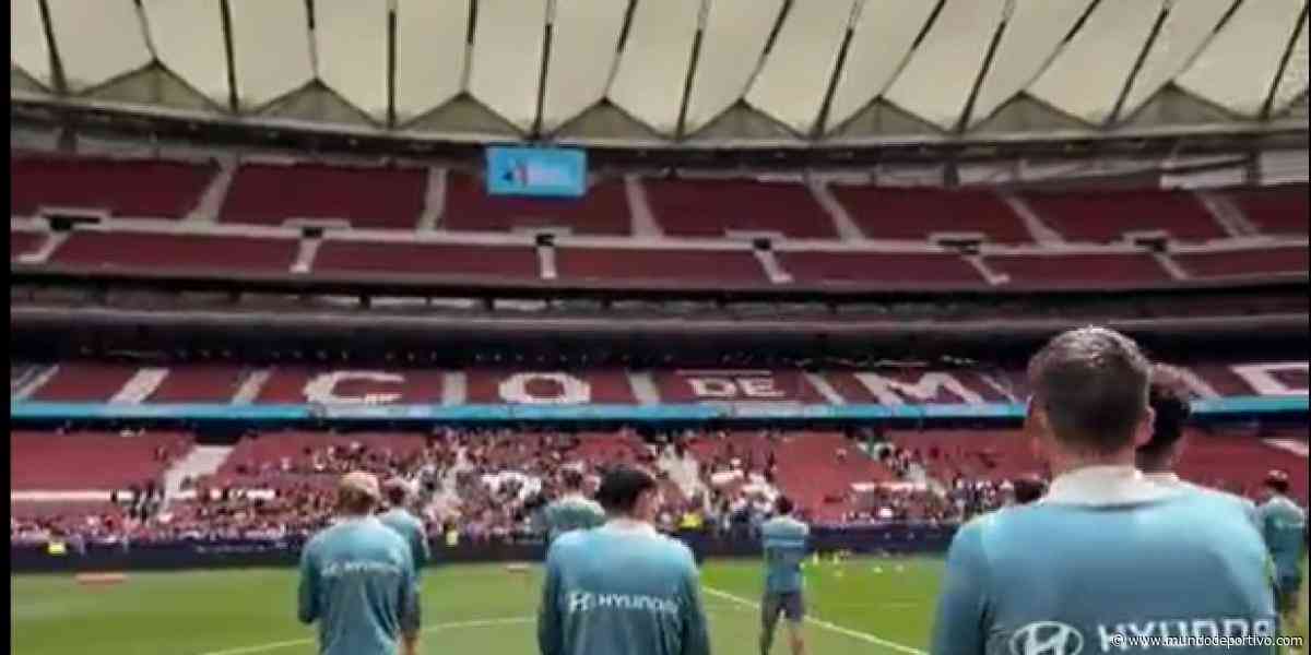 El Atlético se activó en el Metropolitano con muchos niños en las gradas