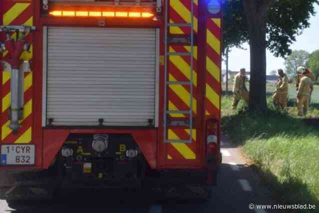 Brandweer moet even zoeken naar bermbrandje
