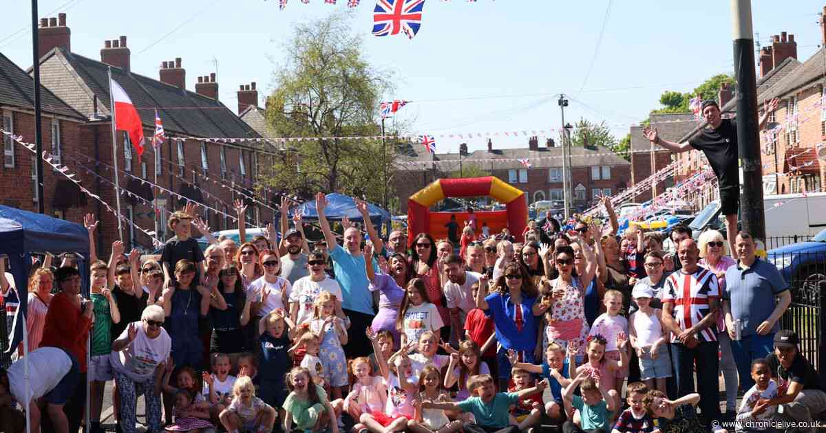 Walker VE Day 80th anniversary party pictures as street turned red, white and blue