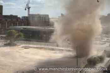 Swirling 'dust devil' brings Manchester to a standstill