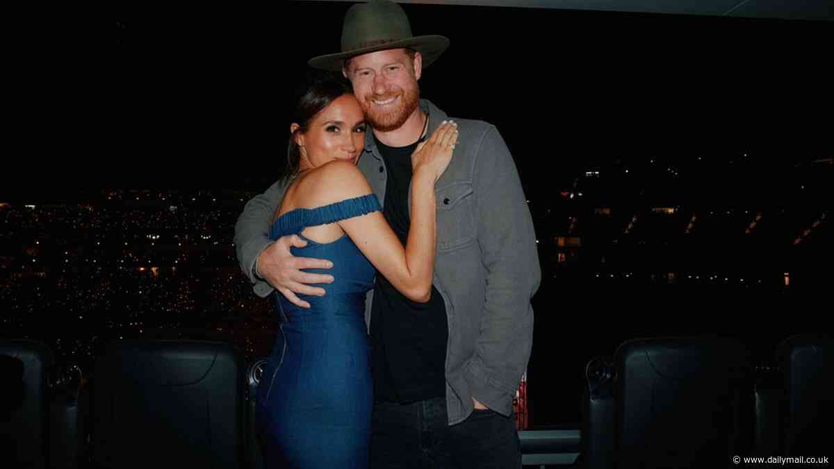 Meghan Markle dances the night away at Beyonce's Cowboy Carter tour in Los Angeles - as Prince Harry awkwardly shuffles in a cowboy hat