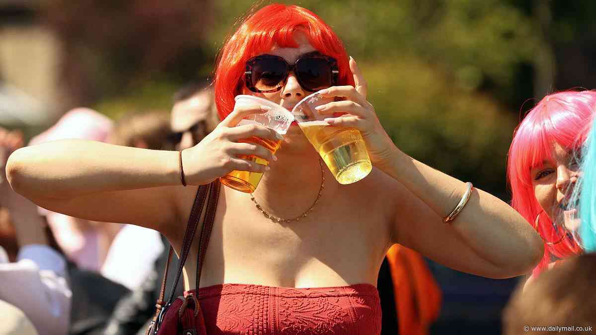 Beer we go! Otley Runners brave sizzling mini-heatwave to go on 19-pub booze crawl as Britain bathes in temperatures hotter than Ibiza