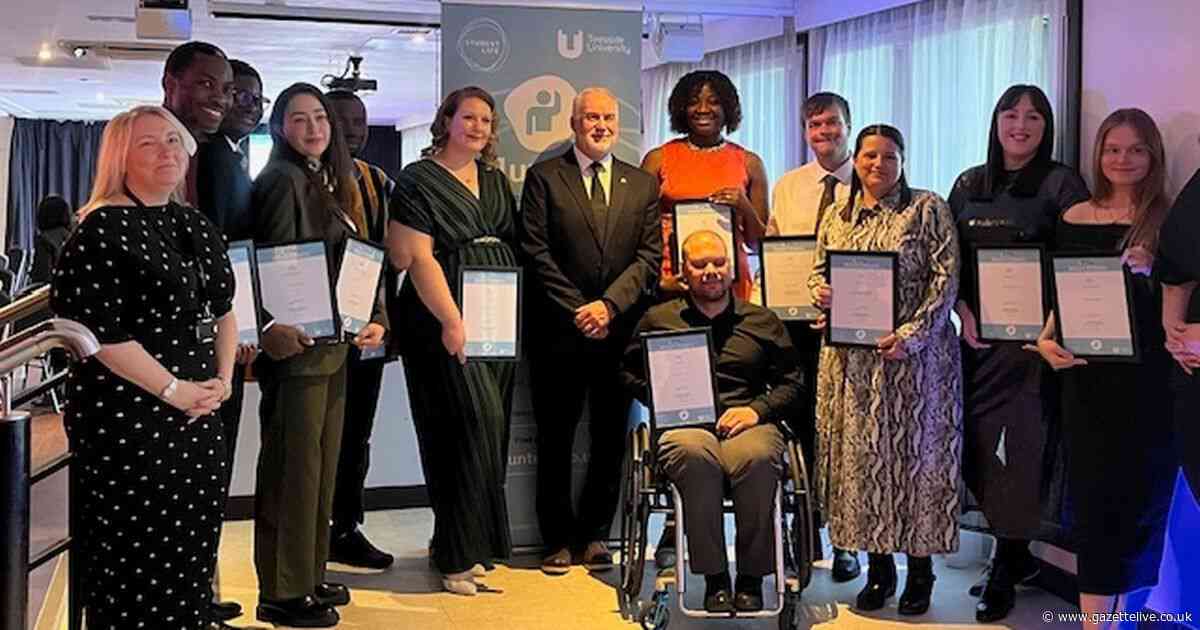 Teesside University honours students for 'immense impact' from hours of volunteer work