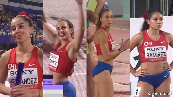 Hernández, Montt, Jiménez y Ramírez batieron el récord nacional de 4x100 en Guangzhou