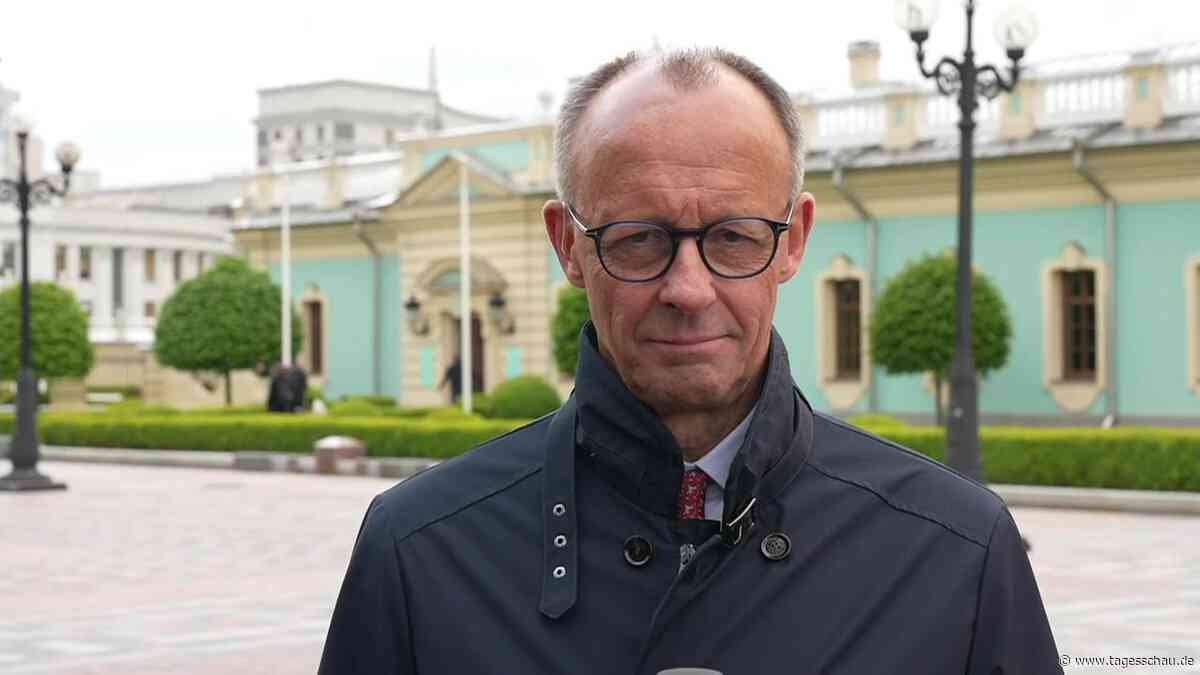 Merz in den tagesthemen: "Eine kleine Chance" auf ein Kriegsende