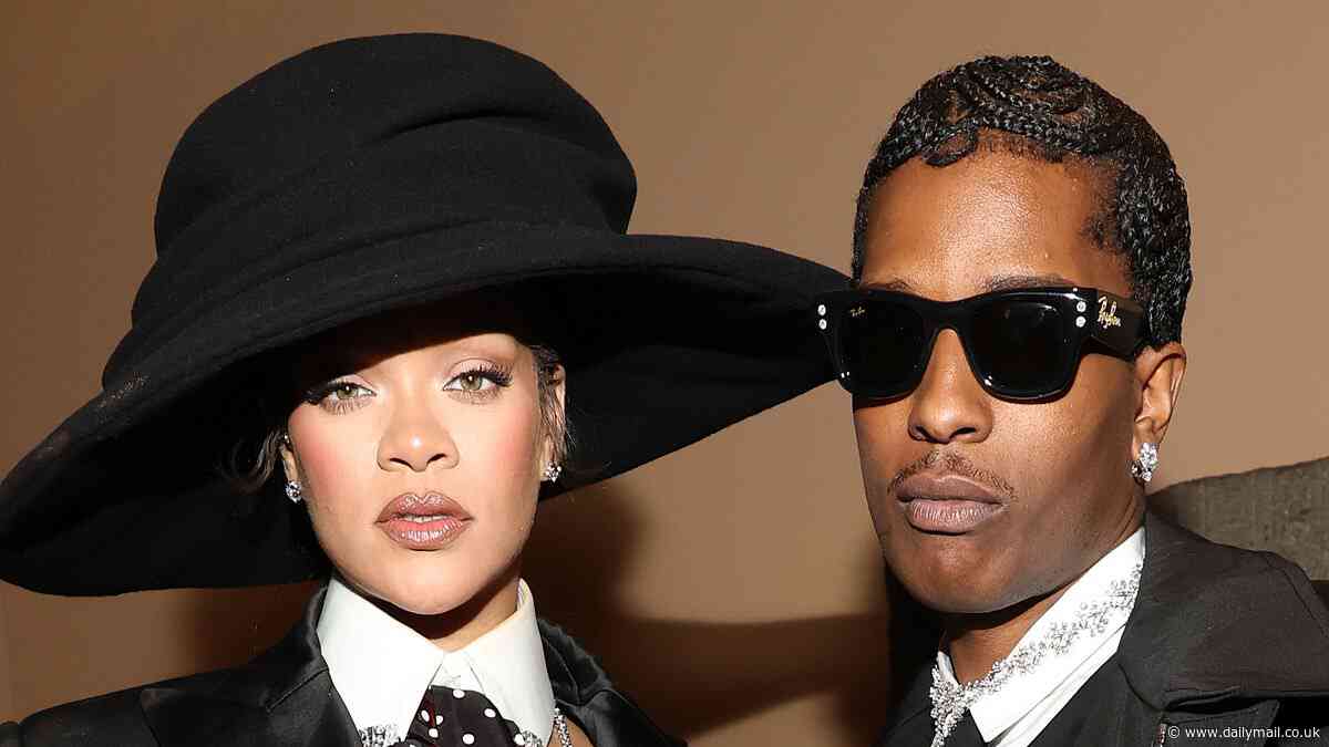 A$AP Rocky comments on Rihanna's 'forehead' while showing off massive diamond accessory that resembles her