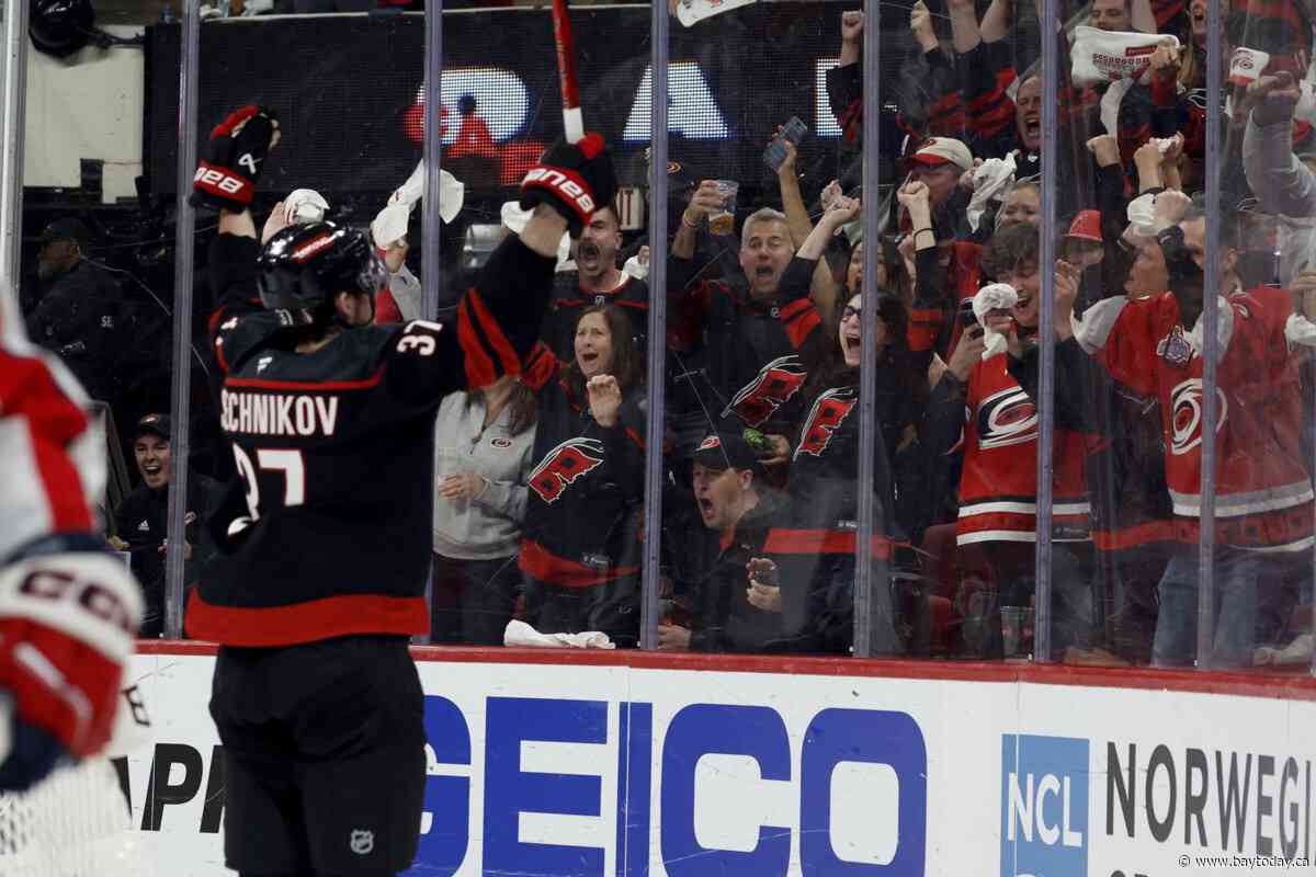 Svechnikov, Andersen lead Hurricanes past Capitals 4-0 in Game 3 of 2nd-round playoff series