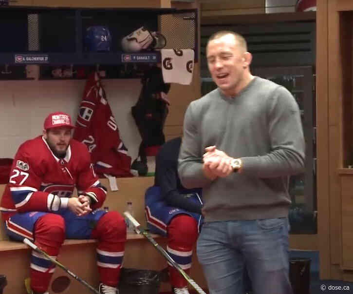 Georges St-Pierre thinks he could be a good moral support for the Canadiens
