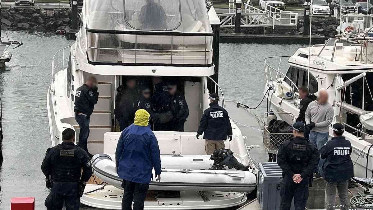 Five men are arrested after cops allegedly make shock discovery in boat off Australian coast