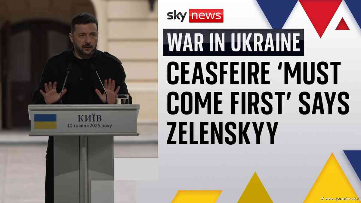 Zelenskyy: Ceasefire deal must come before other decisions on Ukraine-Russia peace deal