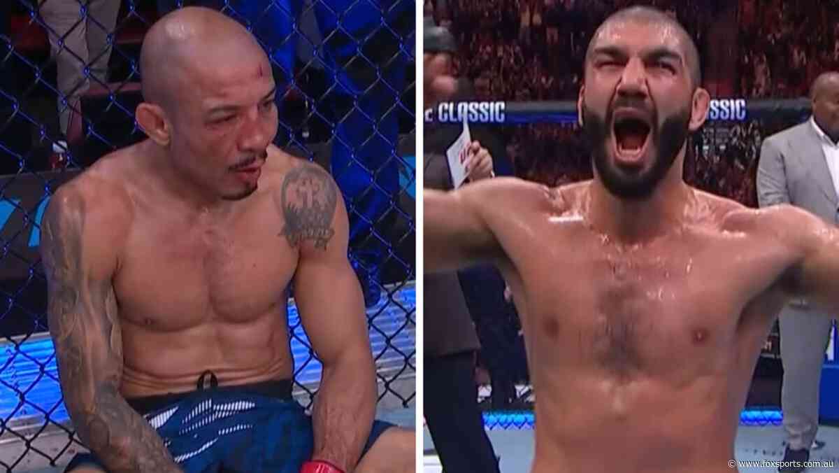 UFC 315 LIVE: Aussie’s world title fight UP NOW; Hall of Famer Jose Aldo retires after bloody war