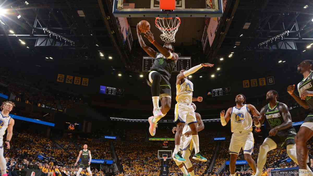 Edwards, Randle lead Timberwolves past Warriors 102-97 for 2-1 lead in second-round playoff series
