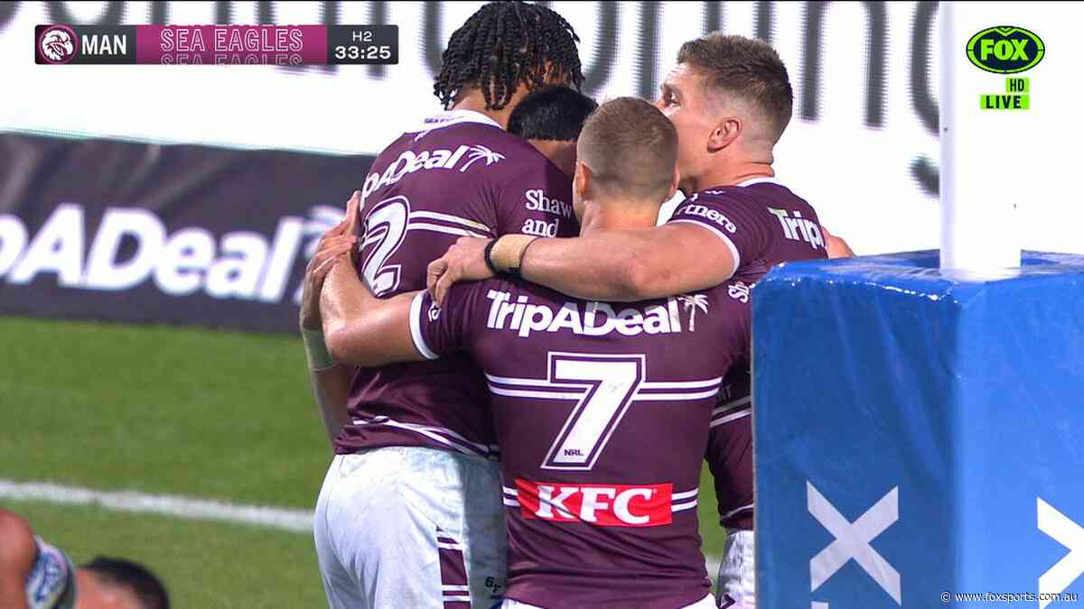 LIVE NRL: Koula scores quick double as Sea Eagles fight back against Sharks