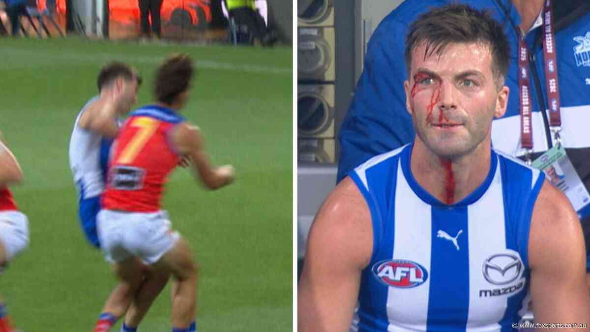 Lion’s night ends early after heavy hit as Roos seek to buck grim seven-year streak — LIVE
