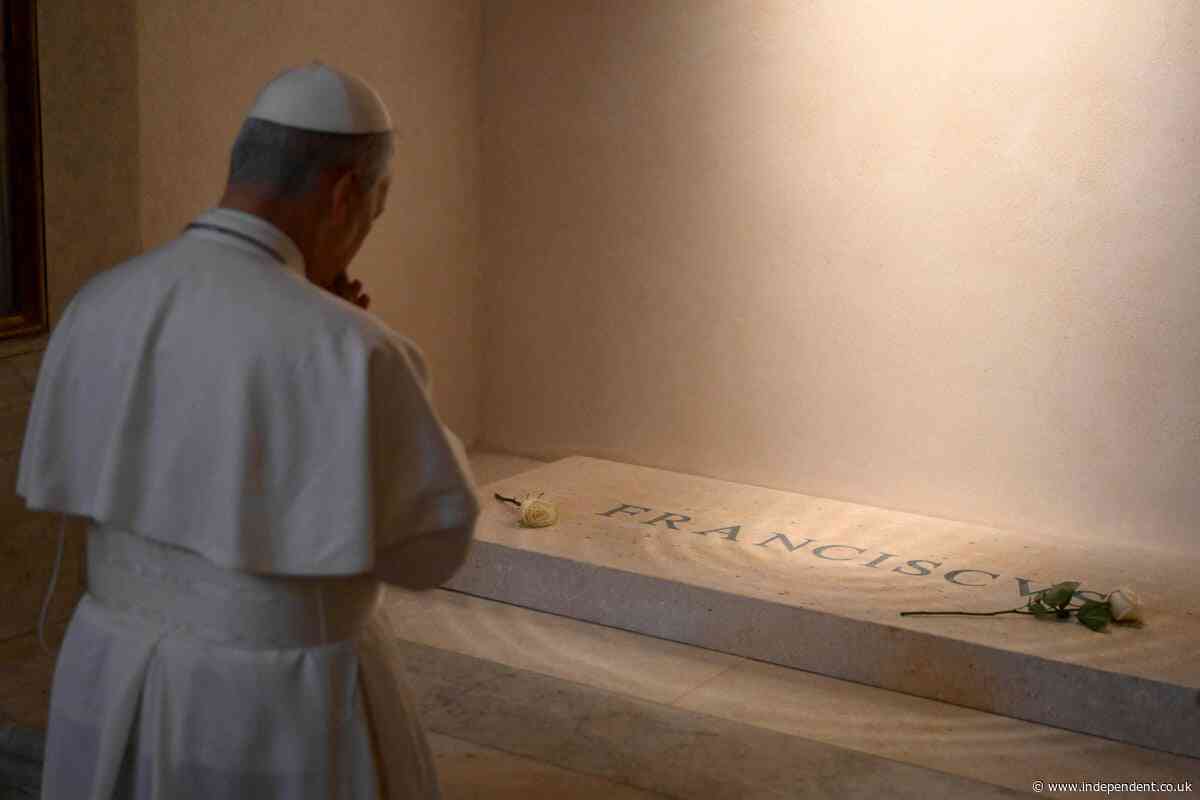 Pope Leo XIV live updates: New pontiff prays at tomb of Francis ahead of first Sunday address