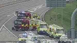 Child dead and others seriously injured after minibus rolls on the M4