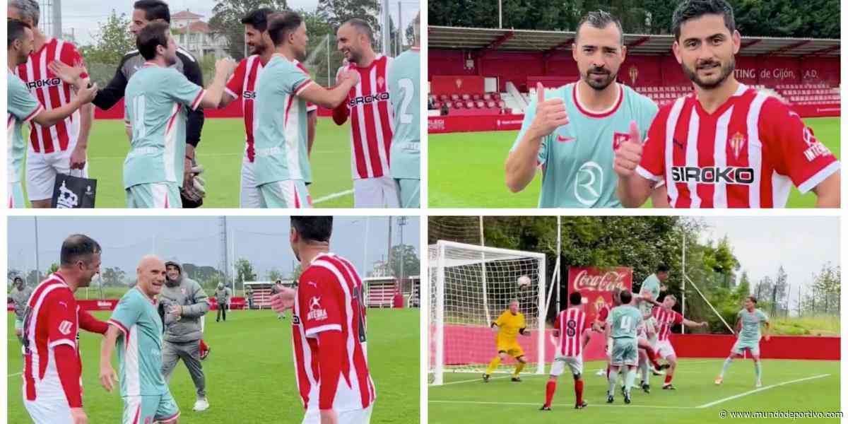 Las Leyendas del Atlético se midieron, en Mareo, a las del Sporting de Gijón