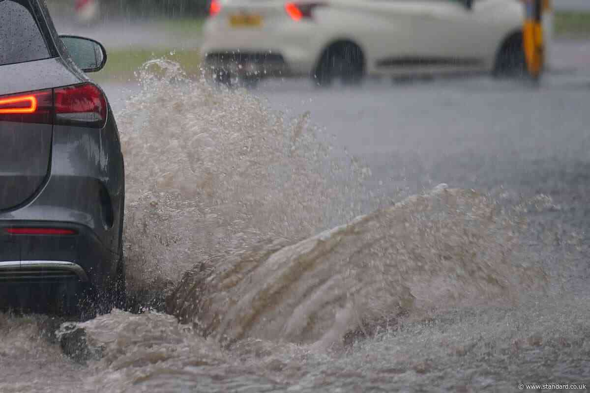 Yellow thunderstorm warning issued with possible flooding and disruption