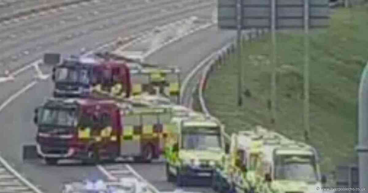 Child killed as minibus overturns in horror motorway crash