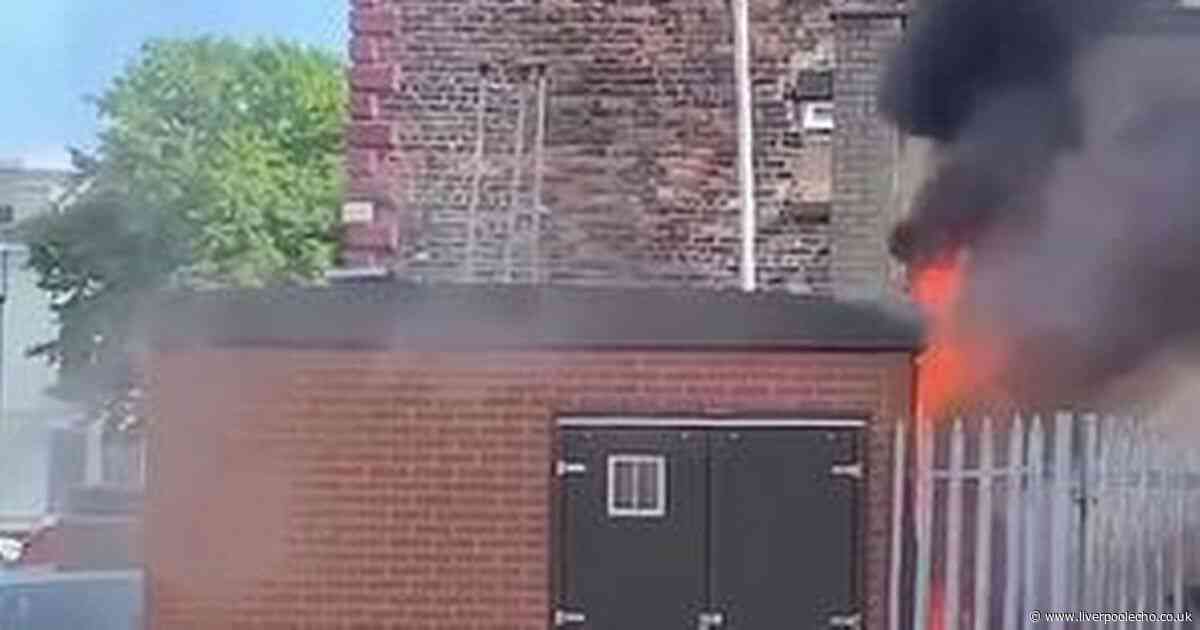 Gas substation catches fire as flames spread