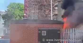 Gas substation catches fire as flames spread