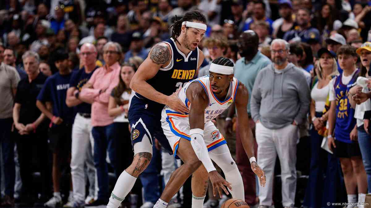 Shai Gilgeous-Alexander scores 25 points and leads Thunder past Denver 92-87 to tie series 2-2