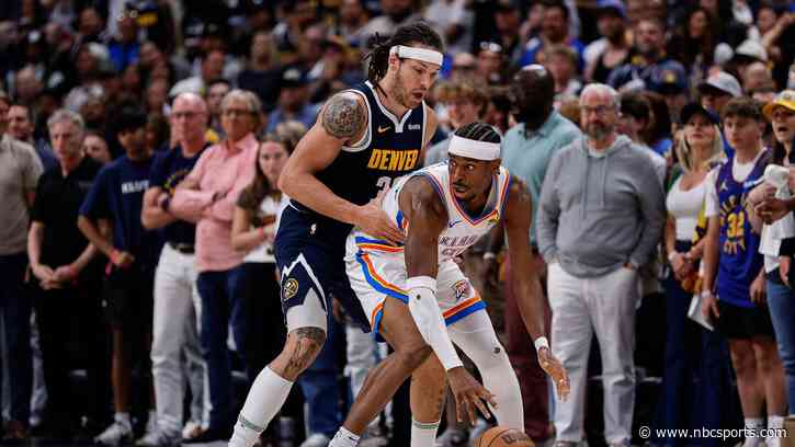 Shai Gilgeous-Alexander scores 25 points and leads Thunder past Denver 92-87 to tie series 2-2