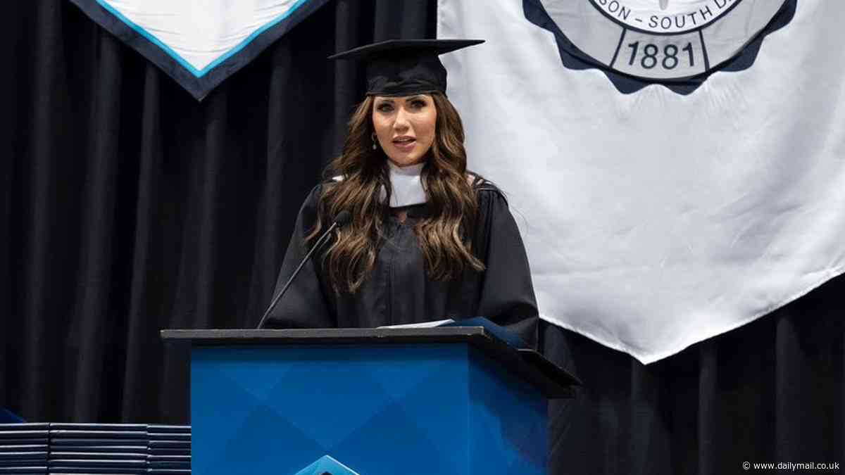 Kristi Noem embarrassed as college student she has been trying to deport gets ultimate revenge at commencement ceremony