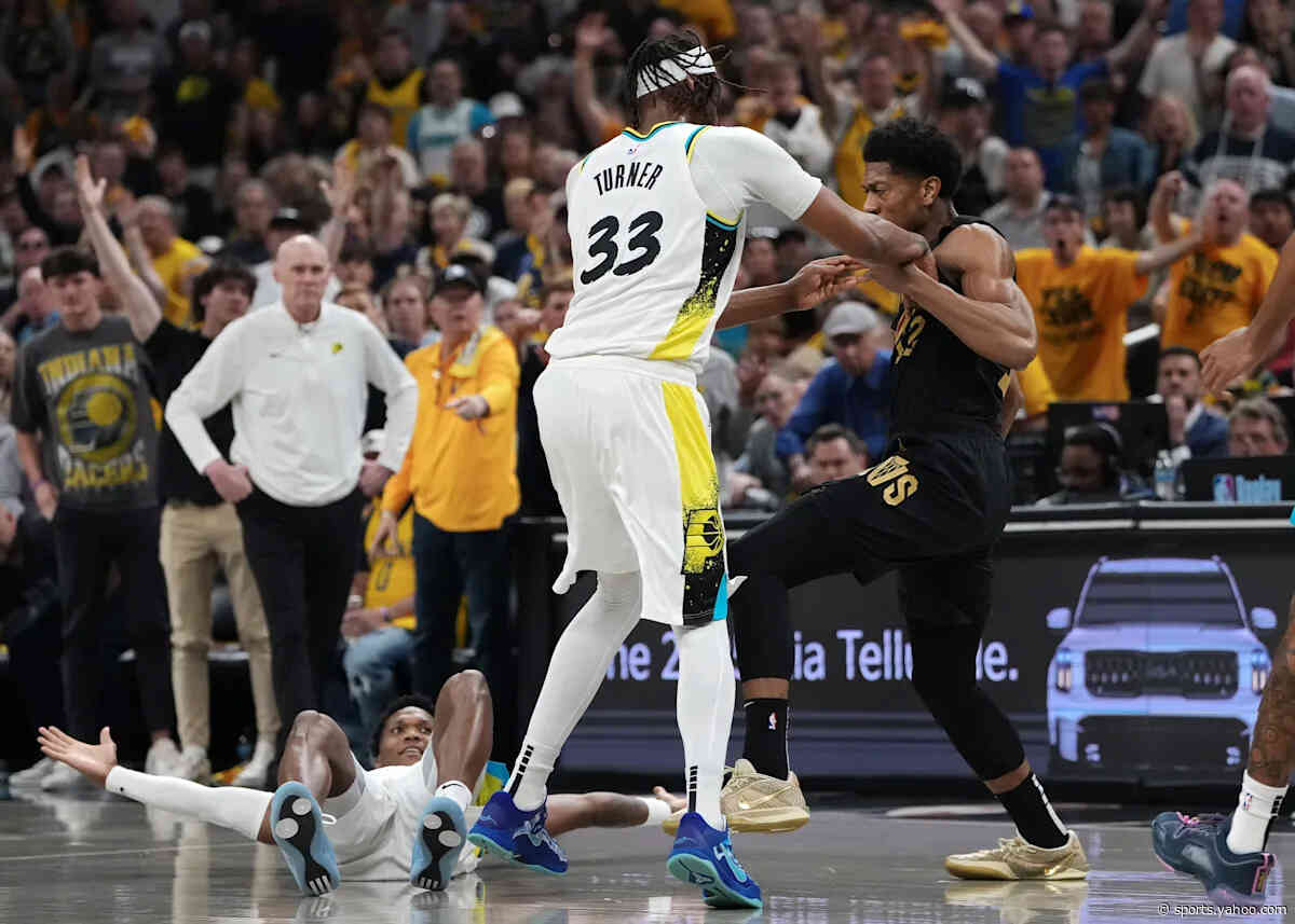 NBA playoffs: Pacers&#39; Bennedict Mathurin ejected after altercation with Cavaliers&#39; De&#39;Andre Hunter in Game 4 blowout win