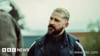 Shia LaBeouf drama crew mark Barry filming with tattoos