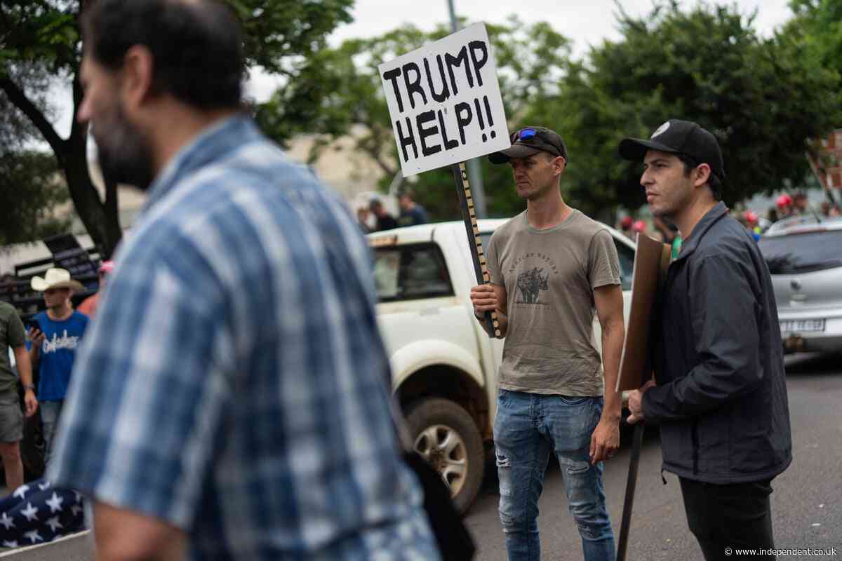 First group of white South Africans leave for US after Trump offers refugee status