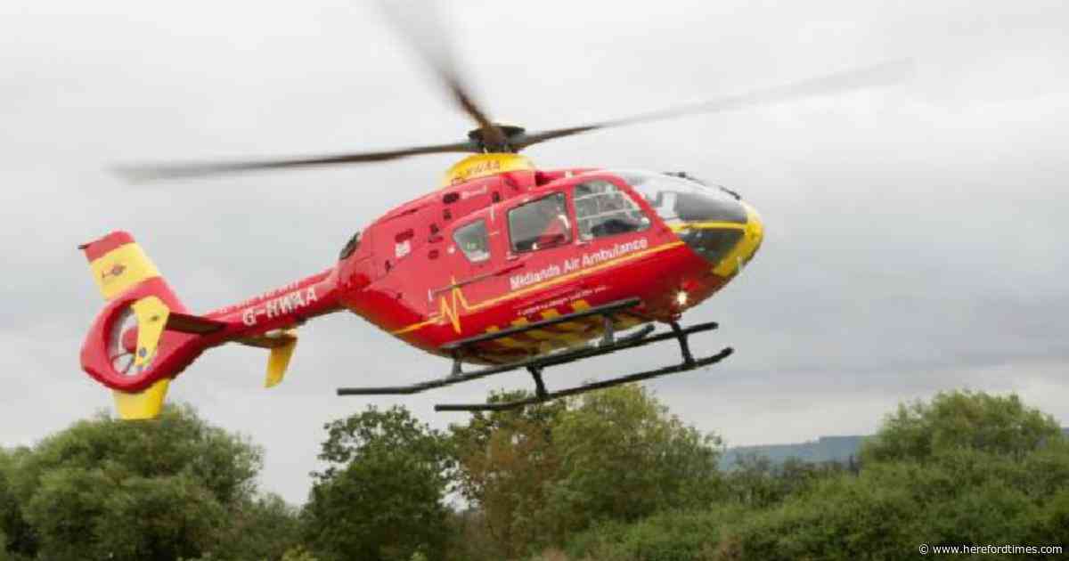 Air ambulance called out after A-road crash