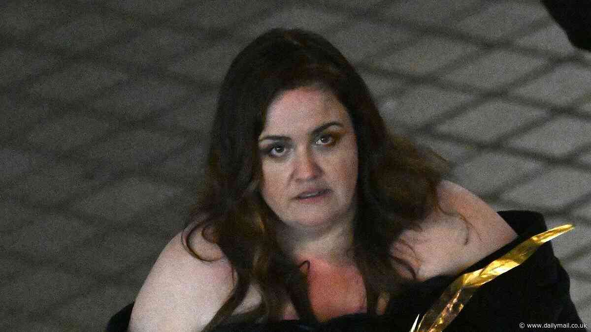 Jessica Gunning looks bemused as she leaves the BAFTA TV Awards after scooping the Best Supporting Actress gong for Baby Reindeer