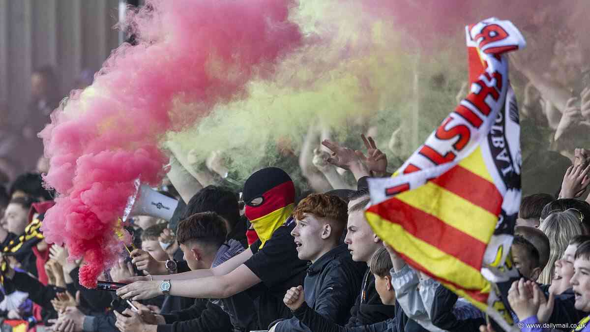 Thistle appeal for fans to cut out pyro and pitch invasions after FOUR kids were injured at play-off