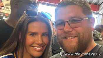 Rebekah Vardy is spotted enjoying a drink with Leicester City fans as she breaks cover for the first time since agreeing to pay Coleen Rooney £1.1MILLION Wagatha Christie settlement to cheer on Jamie