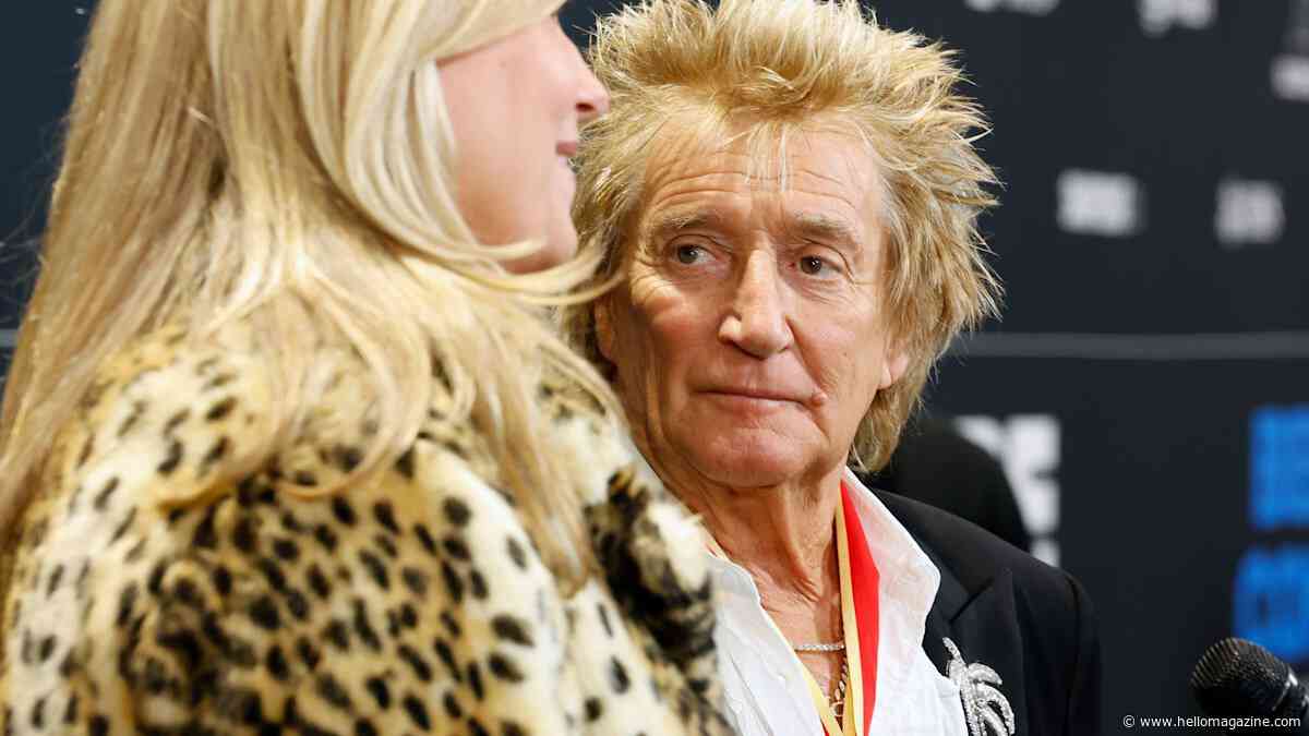 Rod Stewart supported by Penny Lancaster as he shares worrying health message