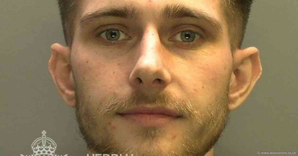 Doorbell footage captured thug armed with Rambo knife threatening to 'cut up' neighbour