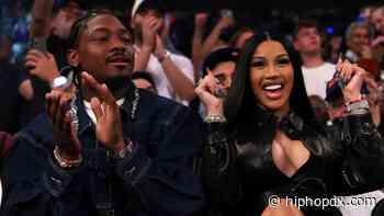 Cardi B & Stefon Diggs Show The Love At Knicks Game