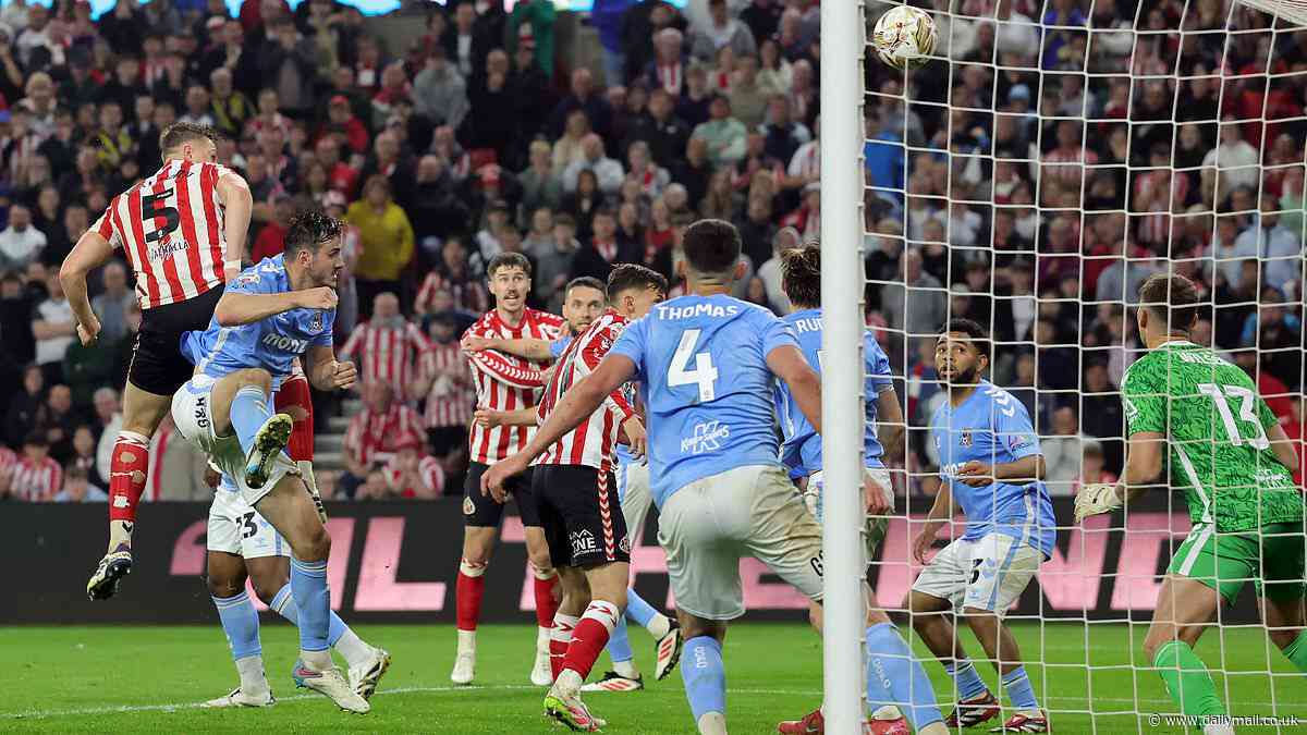 Sunderland break Frank Lampard's heart with stunning 123rd MINUTE winner to beat Coventry and reach the Championship play-off final