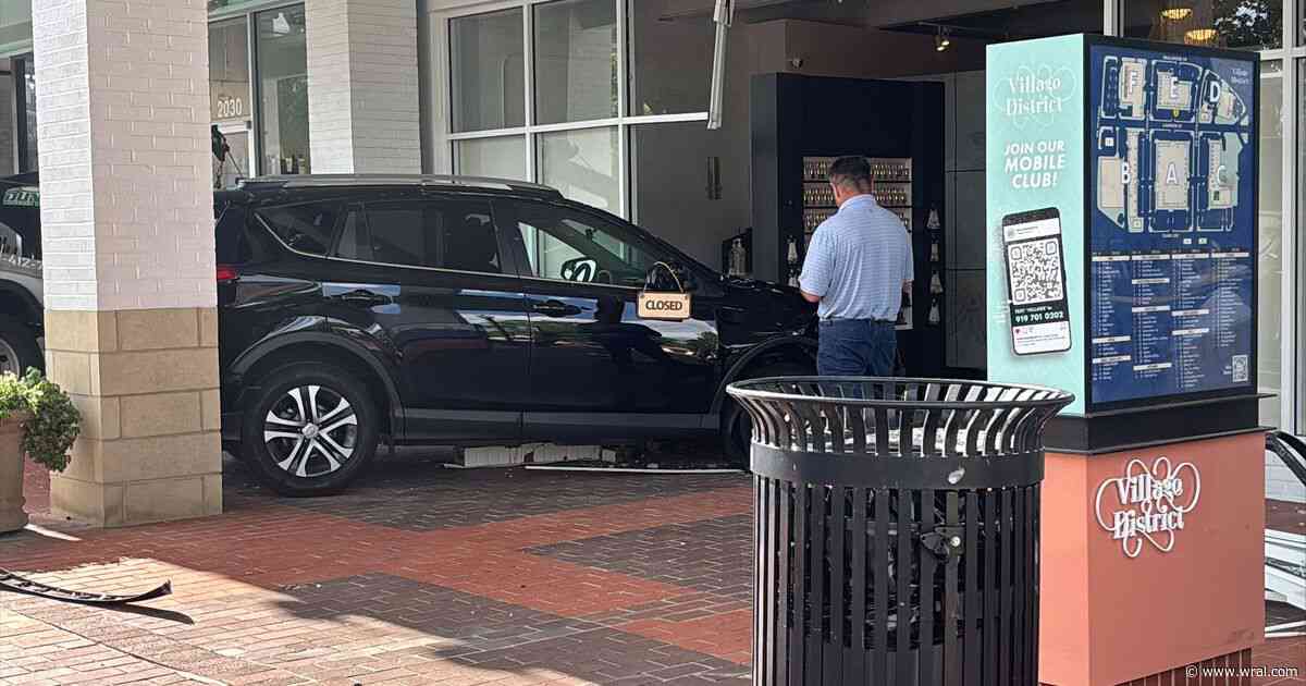 Car crashes into nail salon in Raleigh's Village District; one person hurt