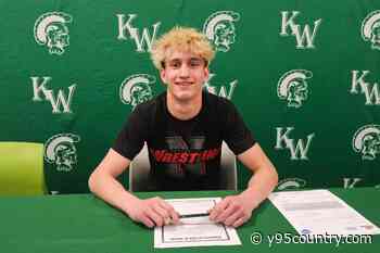 Dylan Sorensen of KW Inks with Northwest College for Wrestling