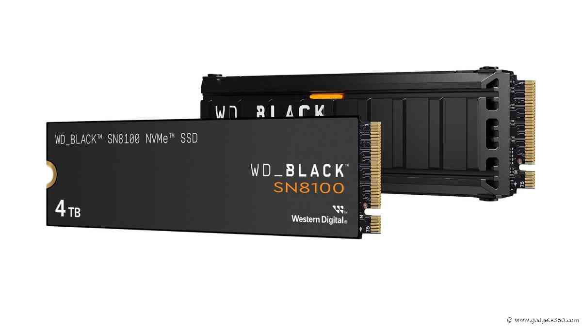 Sandisk WD Black SN8100 NVMe SSD With Up to 14.9Gbps Read Speeds Launched in India