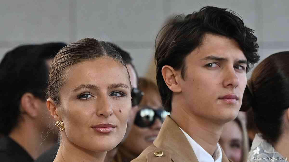 Holding court! Queen Mary's nephew Count Nikolai and his girlfriend Benedikte Thoustrup sit pretty in coveted front row at Australian Fashion Week after he was stripped of his royal title